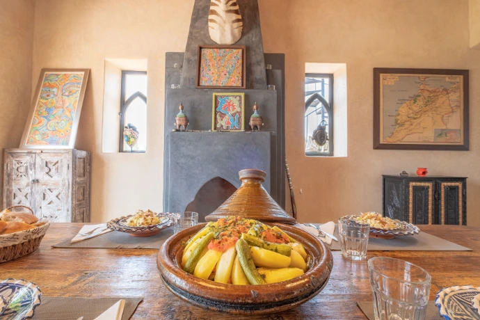 Kitchen and services at Villa Aruba in Essaouira
