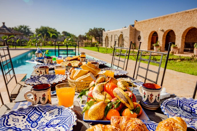 Jardin et piscine de la Villa Aruba à Essaouira